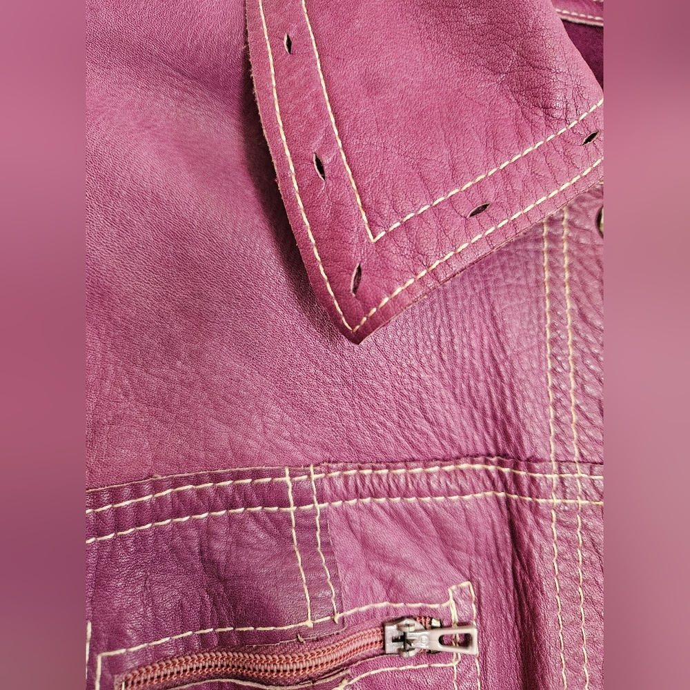 Reversible leather/suede jacket - Picture 8 of 16